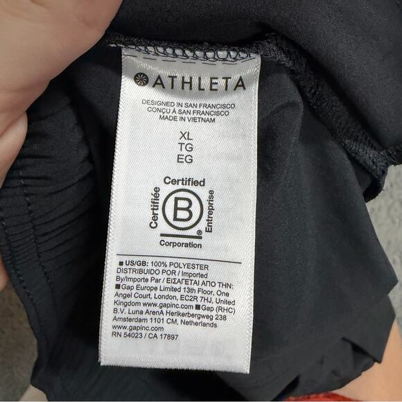 Athleta Midday Mid Rise Poplin Short Black Size XL - Picture 8 of 9